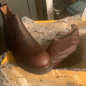 Brown Leather Chelsea Boots